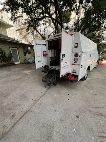 Magnet Plumbing service vehicle on-site for Water Heater Repair in Carriage Place